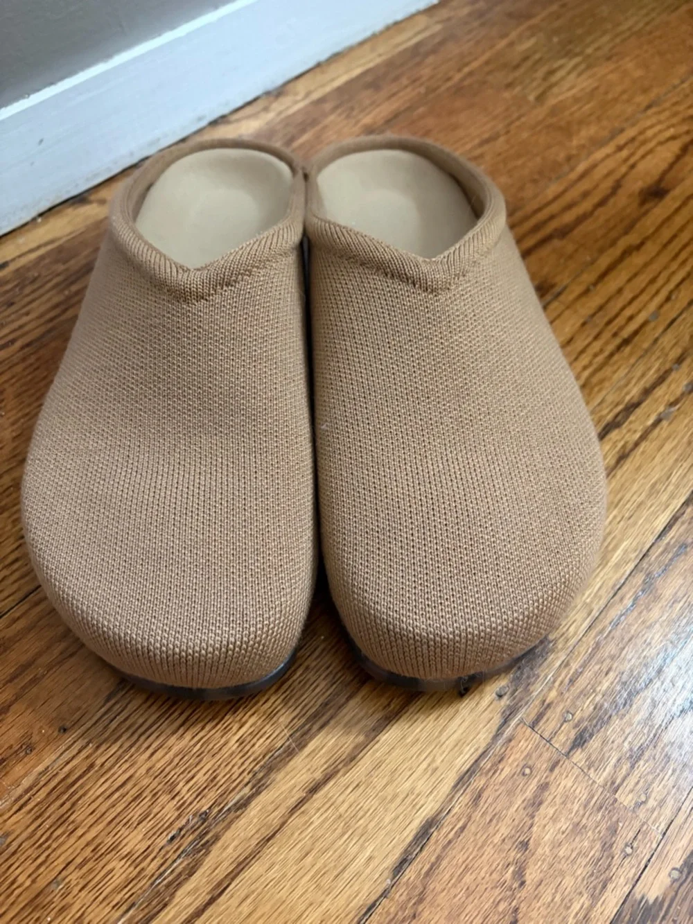 Rothy's The Casual Clog in Tan Knit - Picture 3 of 5